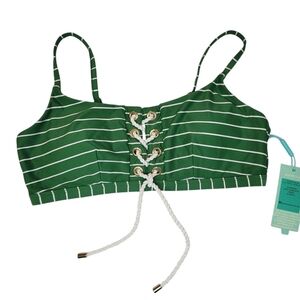 Sea Level Shoreline Lace Up Bralette Bikini Top NWT